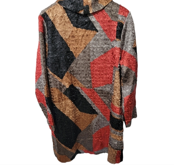 ABC COLLECTION Womans Abstract Car Coat - Picture 2 of 5